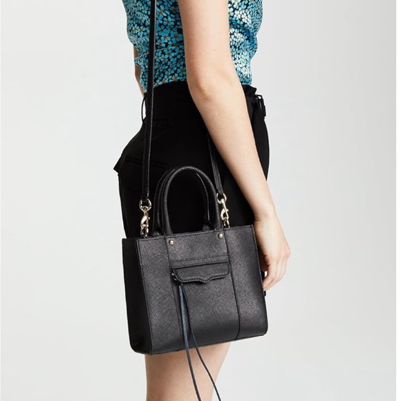 Rebecca Minkoff Blue Mini Mab Crossbody Leather Tote - Picture 6 of 6